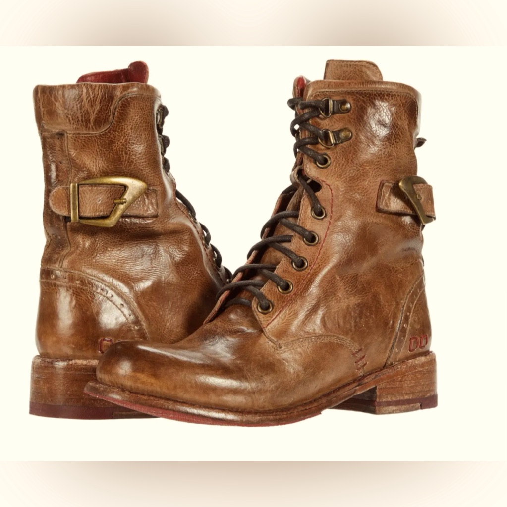 Nwob Bed Stu Womens Anne Olive Rustic Ankle Boots Size 6